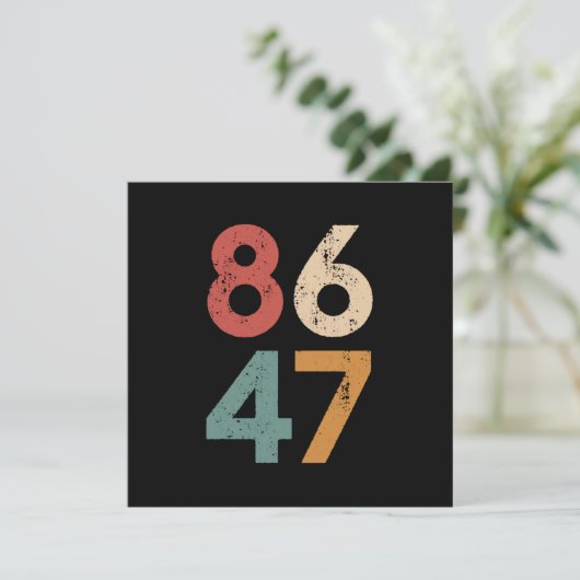 クラシックヴィンテージ80sスタイル86 47アンチトランプ 招待状 (スタンド正面)