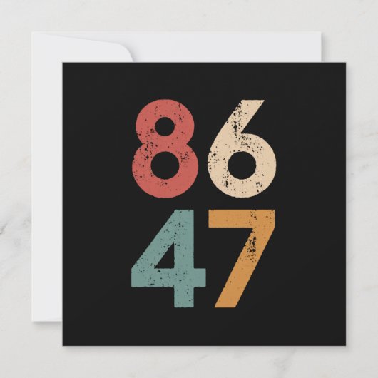 クラシックヴィンテージ80sスタイル86 47アンチトランプ 招待状 (正面)