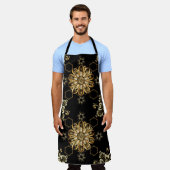 クラシックヴィンテージ:ゴールデンオリエンタルシームレス。 エプロン (着用した状態)