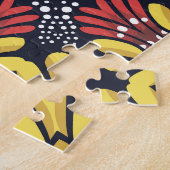 クラシックヴィンテージ:シームレスフラワーパターン ジグソーパズル (側面)