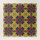 クラシックヴィンテージ:シームレスフラワーパターン ジグソーパズル (横)