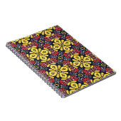 クラシックヴィンテージ：シームレスフラワーパターン ノートブック (右側)