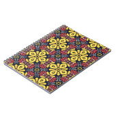 クラシックヴィンテージ：シームレスフラワーパターン ノートブック (左側)