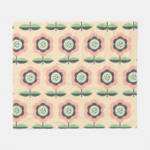 クラシックヴィンテージ:フローラシームレスデザイン フリースブランケット (正面(横))