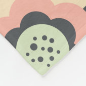 クラシックヴィンテージ:フローラシームレスデザイン フリースブランケット (角)