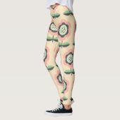 クラシックヴィンテージ:フローラシームレスデザイン レギンス (左)