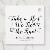 クラシック一発のショットで結び付け結婚る フェイバータグ (裏面)