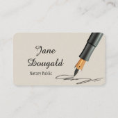 クラシック万年筆の公証人名刺 名刺 (裏面)