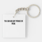 クラシック中国の書道 – クラウド – #001- キーホルダー (裏面)