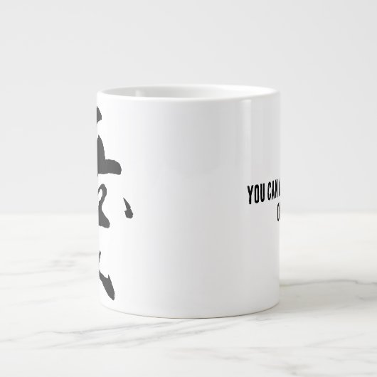 クラシック中国の書道 – 愛 – #001- ジャンボコーヒーマグカップ (正面)