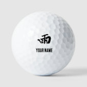 クラシック中国の書道 – 雨 – #001- ゴルフボール (正面)
