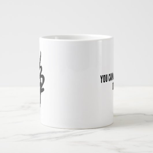 クラシック中国の書道 – Calm-#001- ジャンボコーヒーマグカップ (正面)