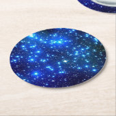 クラシック丸シール、光沢クラシック付きラウンドステック ラウンドペーパーコースター (アングル)