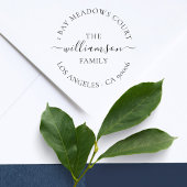 クラシック丸スファンシークリプト差出人住所 セルフインキングスタンプ