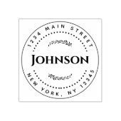 クラシック丸差出人住所自己スタンプ ラバースタンプ (インプリント)