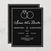 クラシック予算シンプルの日付カードの保存 (正面/裏面)