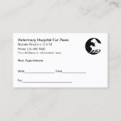 クラシック予算バルク獣医アポイントメントカード 予約カード (正面)