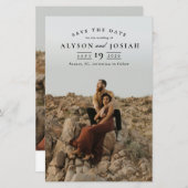 クラシック予算フォトウェディング日付の保存 (正面/裏面)