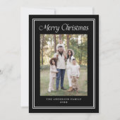 クラシック二重縁ど枠ブラック2枚フォト シーズンカード (正面)