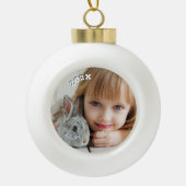 クラシック付き写真記念ボールオーナメント セラミックボールオーナメント (正面)