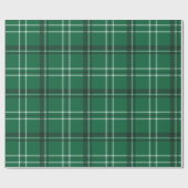 クラシック休はっきりした休の格子緑のクリスマス ラッピングペーパー (フラット)