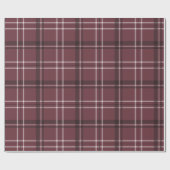 クラシック休はっきりした休plaidマルーンワインレッド休日 ラッピングペーパー (フラット)