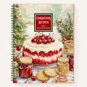 クラシック休日レシピノートパーソナライズされたギフト ノートブック (正面)