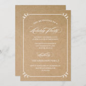 クラシック休日ヴィンテージ|ホリデーパーティ招待状 招待状 (正面/裏面)