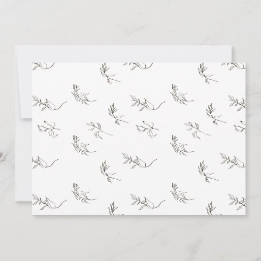 クラシック伝統的の葉モノグラムの冠 セーブザデート (裏面)