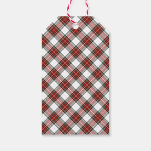 クラシック伝統的タータンチェック格子状リース ギフトタグ (裏面)