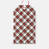 クラシック伝統的タータンチェック格子状リース ギフトタグ (裏面)
