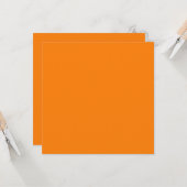 クラシック伝統的パンプキンオレン無地のジカラー カード (正面/裏面インサイチュ)