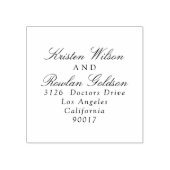 クラシック伝統的ブラック&ホワイト結婚ズ ラバースタンプ (インプリント)