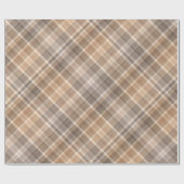 クラシック伝統的ベージュタンタウペブラウンジンガム ラッピングペーパー (フラット)