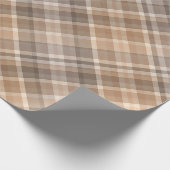 クラシック伝統的ベージュタンタウペブラウンジンガム ラッピングペーパー (角)