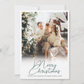 クラシック伝統的家族エレガントクリスマスH シーズンカード (正面)