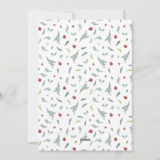 クラシック伝統的家族エレガントクリスマスH シーズンカード (裏面)