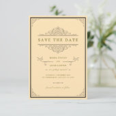クラシック伝統的結婚式招待状 | 時代を超えた 招待状 (スタンド正面)