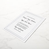 クラシック伝統的結婚式招待状 箔招待状 (回転した状態)