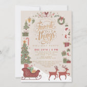 クラシック伝統的赤いお気に入りのパーティー 招待状 (正面)