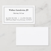 クラシック伝統的Business Card 名刺 (正面/裏面)