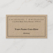 クラシック伝統的Business Card 名刺 (正面)