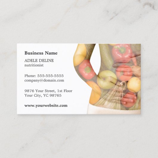 クラシック体栄養士 名刺 (正面)