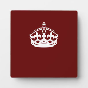 クラシック保Calm Crown on Burgundy Red フォトプラーク