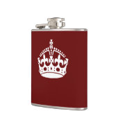 クラシック保Calm Crown on Burgundy Red フラスク (左)
