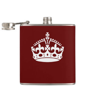 クラシック保Calm Crown on Burgundy Red フラスク