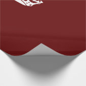 クラシック保Calm Crown on Burgundy Red ラッピングペーパー (角)