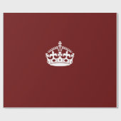 クラシック保Calm Crown on Burgundy Red ラッピングペーパー (フラット)