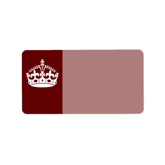 クラシック保Calm Crown on Burgundy Red ラベル (正面)