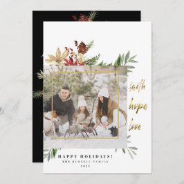 クラシック信仰希望ラブ2写真クリスマス シーズンカード